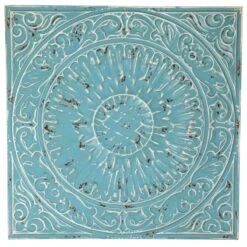 Embossed Metal Medallion Wall Decor, 12"