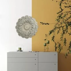 Embossed Metal Medallion Wall Decor, 13" -Athome Sales embossed metal medallion wall decor 13 1