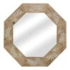 Etched Wood Octagon Wall Mirror, 28" 2 Etched Wood Octagon Wall Mirror, 28" -Athome Sales etched wood octagon wall mirror 28