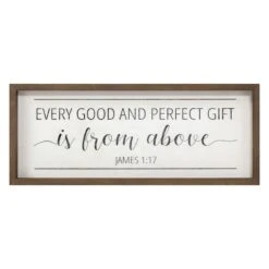 Every Good & Perfect Gift Is From Above Wall Sign, 20x8