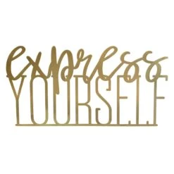 Express Yourself Metal Word Wall Sign, 20x10