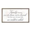Family Means You Will Love & Be Loved Framed Canvas Wall Art, 18x36 1 Family Means You Will Love & Be Loved Framed Canvas Wall Art, 18x36 -Athome Sales family means you will love be loved framed canvas wall art 18x36 1