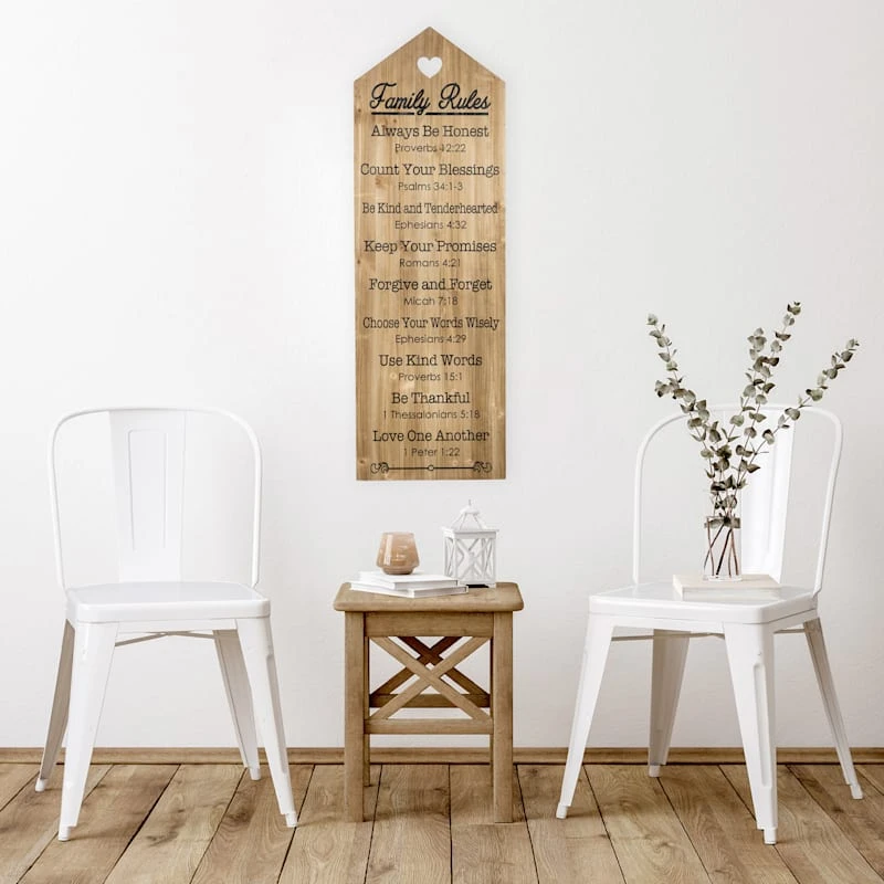 Family Rules Wall Sign, 16x48 4 Family Rules Wall Sign, 16x48 - Image 2