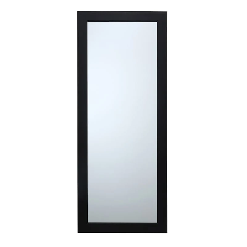 Flat Black Framed Wall Mirror, 24x58 3 Flat Black Framed Wall Mirror, 24x58