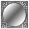 Fleur-de-lis Embossed Framed Wall Mirror, 12" 1 Fleur-de-lis Embossed Framed Wall Mirror, 12" -Athome Sales fleur de lis embossed framed wall mirror 12
