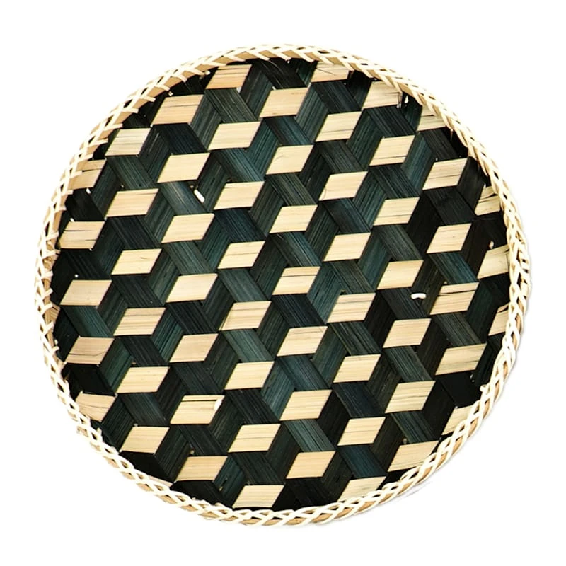 Found & Fable 3-Piece Woven Bamboo Basket Wall Art 4 Found & Fable 3-Piece Woven Bamboo Basket Wall Art - Image 2