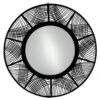Found & Fable Black Bamboo Round Wall Mirror, 35" 2 Found & Fable Black Bamboo Round Wall Mirror, 35" -Athome Sales found fable black bamboo round wall mirror 35