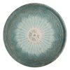 Found & Fable Flower Embossed Round Metal Tray, 35" -Athome Sales found fable flower embossed round metal tray 35