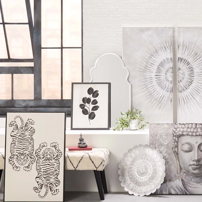 Found & Fable Silver Ornate Wall Mirror, 20x36 6 Found & Fable Silver Ornate Wall Mirror, 20x36 - Image 4