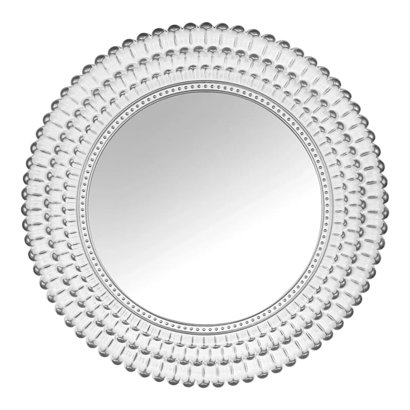 Found & Fable White & Silver Round Wall Mirror, 22" 3 Found & Fable White & Silver Round Wall Mirror, 22"