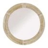 Found & Fable Wood Framed Round Wall Mirror, 34" 1 Found & Fable Wood Framed Round Wall Mirror, 34" -Athome Sales found fable wood framed round wall mirror 34