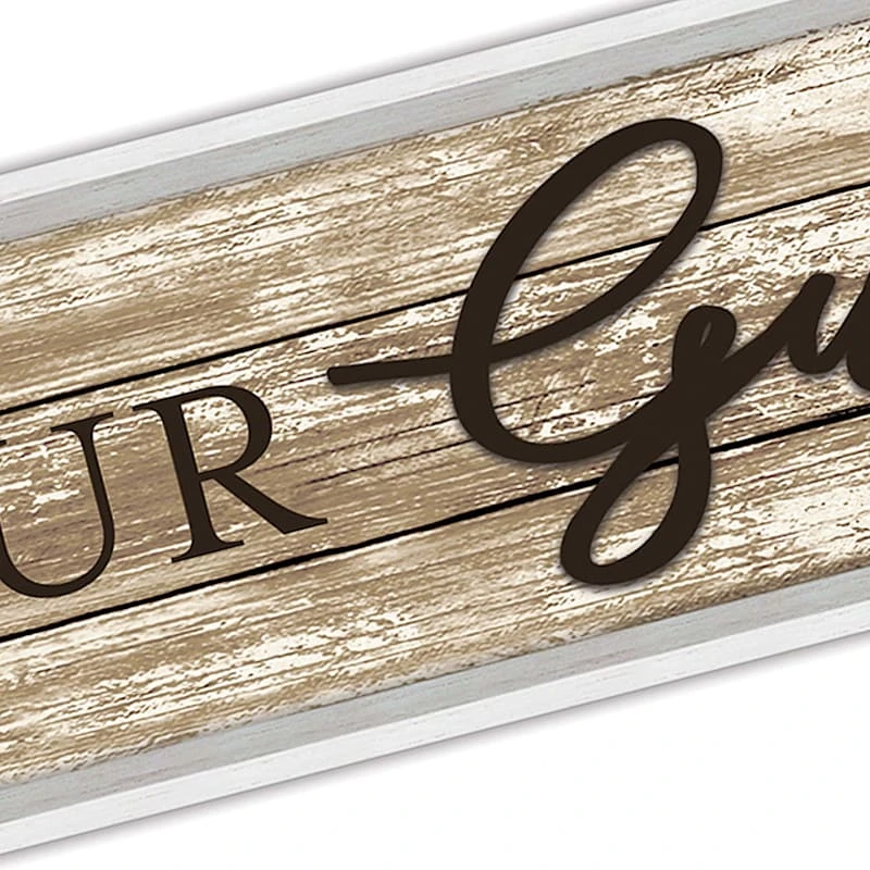 Framed Be Our Guest Textured Wall Sign, 8x30 4 Framed Be Our Guest Textured Wall Sign, 8x30 - Image 2