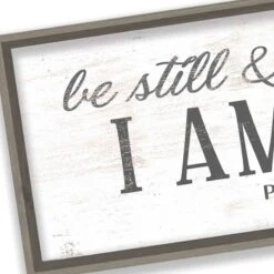 Framed Be Still & Know That I Am God Wall Sign, 8x20 5 Framed Be Still & Know That I Am God Wall Sign, 8x20 -Athome Sales framed be still know that i am god wall sign 8x20 2