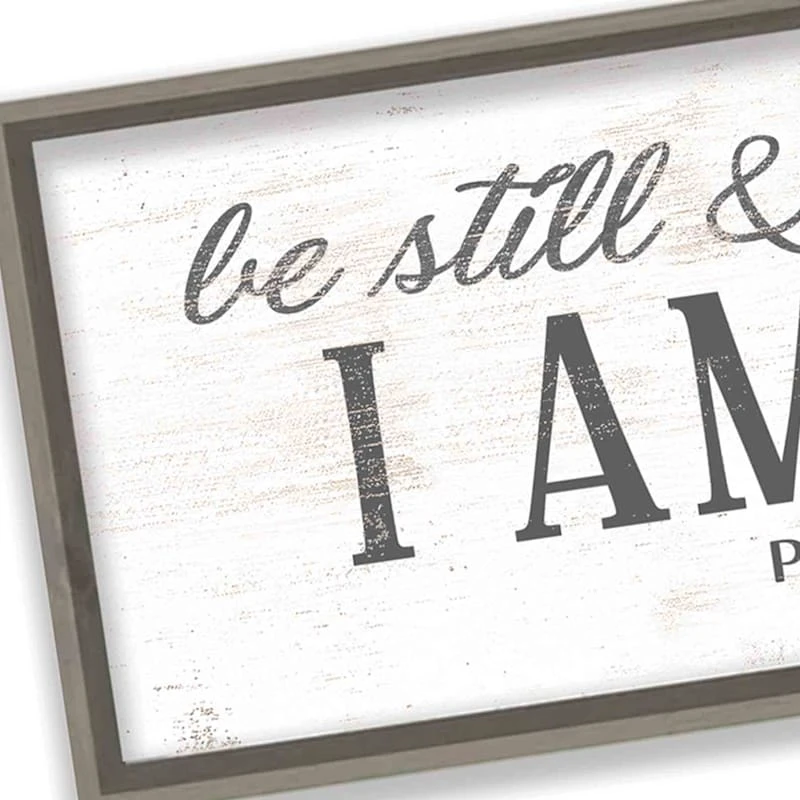 Framed Be Still & Know That I Am God Wall Sign, 8x20 4 Framed Be Still & Know That I Am God Wall Sign, 8x20 - Image 2