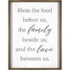 Framed Bless The Food Sentiment Canvas Wall Sign, 18x36 1 Framed Bless The Food Sentiment Canvas Wall Sign, 18x36 -Athome Sales framed bless the food sentiment canvas wall sign 18x36 1