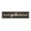 Framed Family Gathers Here Wall Sign, 8x30 -Athome Sales framed family gathers here wall sign 8x30 1