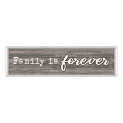 Framed Family Is Forever Textured Wall Sign, 8x30