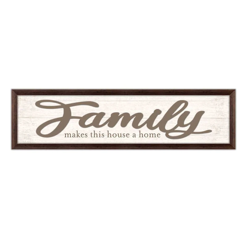 Framed Family Makes This House A Home Wall Sign, 8x30 3 Framed Family Makes This House A Home Wall Sign, 8x30