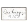 Framed Our Happy Place Textured Wall Sign, 20x40 -Athome Sales framed our happy place textured wall sign 20x40 1