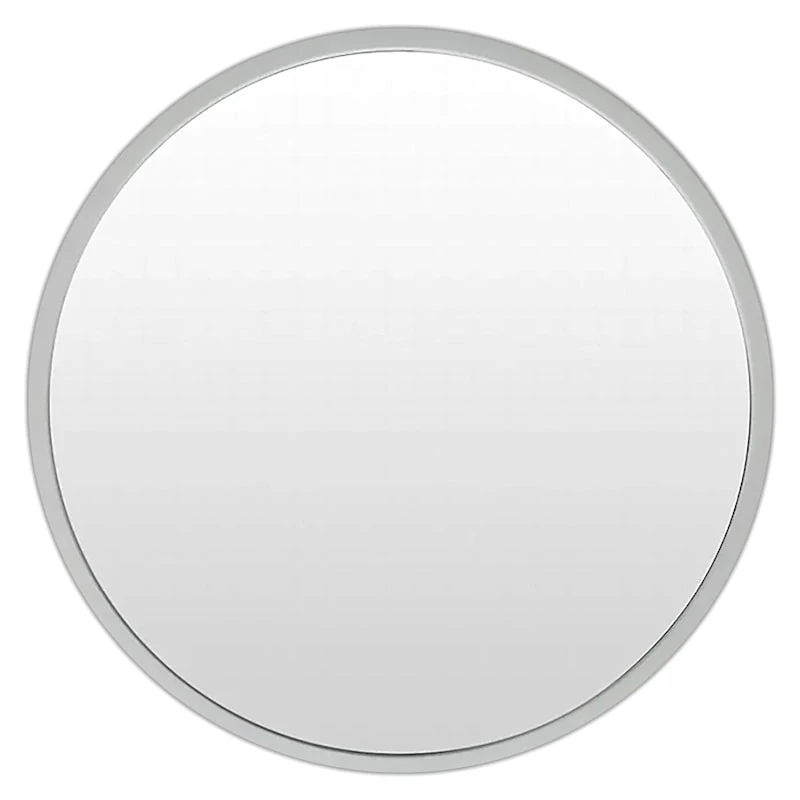 Framed Round Thin Wall Mirror, 15" 3 Framed Round Thin Wall Mirror, 15"