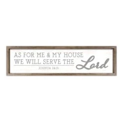 Framed Serve The Lord Wall Sign, 8x30