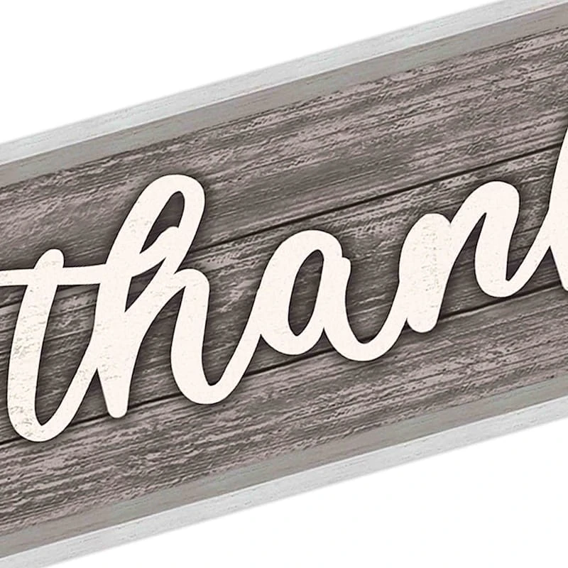 Framed Thankful Textured Wall Sign, 8x30 4 Framed Thankful Textured Wall Sign, 8x30 - Image 2
