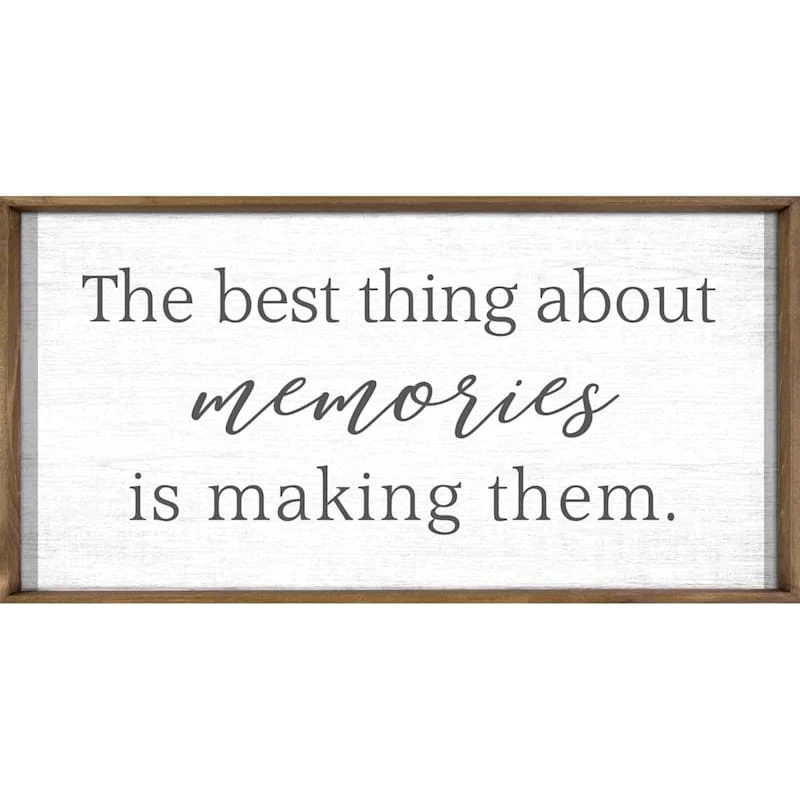 Framed The Best Thing About Memories Is Making Canvas Wall Sign, 18x36 3 Framed The Best Thing About Memories Is Making Canvas Wall Sign, 18x36