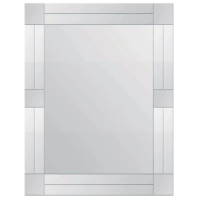 Frameless Grid Wall Mirror, 20x28 3 Frameless Grid Wall Mirror, 20x28