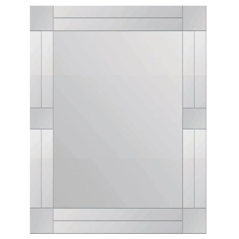 Frameless Grid Wall Mirror, 24x36 3 Frameless Grid Wall Mirror, 24x36