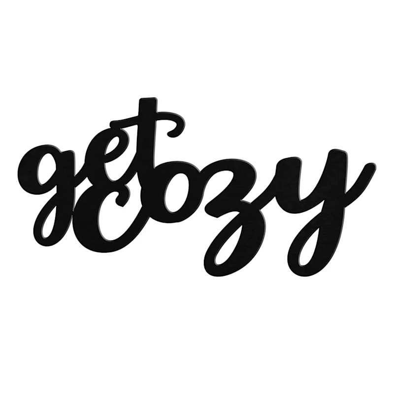 Get Cozy Metal Word Wall Sign, 20x10 3 Get Cozy Metal Word Wall Sign, 20x10