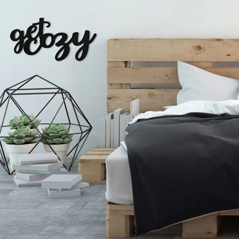 Get Cozy Metal Word Wall Sign, 20x10 4 Get Cozy Metal Word Wall Sign, 20x10 - Image 2