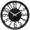 Glossy Black Cut Out Wall Clock, 12" -Athome Sales glossy black cut out wall clock 12