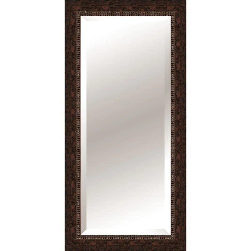 Gold Antique Rectangle Beaded Floor Mirror, 32x68 3 Gold Antique Rectangle Beaded Floor Mirror, 32x68