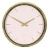 Gold & Blush Pink Modern Wall Clock, 12' -Athome Sales gold blush pink modern wall clock 12