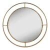 Gold Double-Wire Framed Round Wall Mirror 30" -Athome Sales gold double wire framed round wall mirror 30