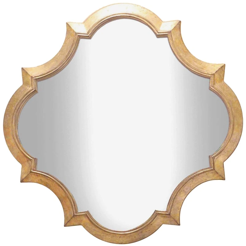 Gold Framed Accent Wall Mirror, 14" 3 Gold Framed Accent Wall Mirror, 14"