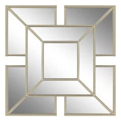 Gold Framed Accent Wall Mirror, 16"