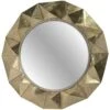 Gold Geometric Round Wall Mirror, 36" 2 Gold Geometric Round Wall Mirror, 36" -Athome Sales gold geometric round wall mirror 36