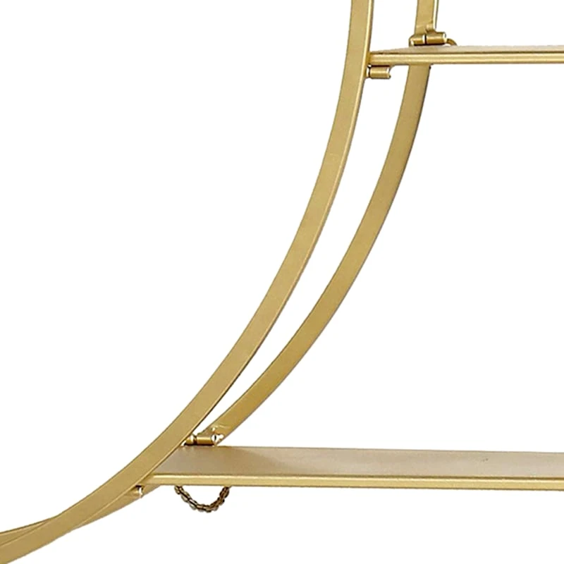Gold Metal Moon Wall Shelf, 22x26 4 Gold Metal Moon Wall Shelf, 22x26 - Image 2