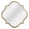 Gold Metal Quatrefoil Wall Mirror, 20" 1 Gold Metal Quatrefoil Wall Mirror, 20" -Athome Sales gold metal quatrefoil wall mirror 20