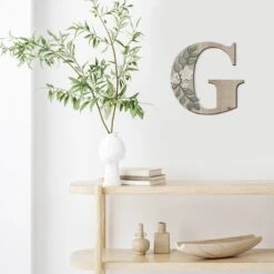 Grace Mitchell 14" Floral Monogram Wall Art, G 5 Grace Mitchell 14" Floral Monogram Wall Art, G -Athome Sales grace mitchell 14 floral monogram wall art g 1