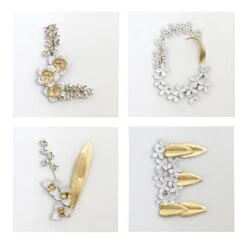 Grace Mitchell 4-Piece Floral Love Wall Signs, 28"