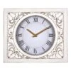 Grace Mitchell Carved Wood Square Wall Clock, 14.5x17 -Athome Sales grace mitchell carved wood square wall clock 14.5x17