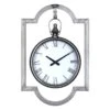 Grace Mitchell Framed Hanging Silver Wall Clock, 12x18