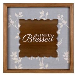 Grace Mitchell Framed Simply Blessed Wall Sign, 12"