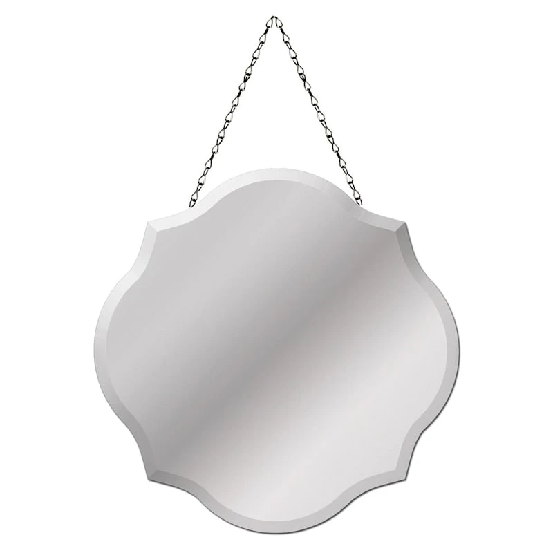 Grace Mitchell Frameless Hanging Wall Mirror, 18" 3 Grace Mitchell Frameless Hanging Wall Mirror, 18"