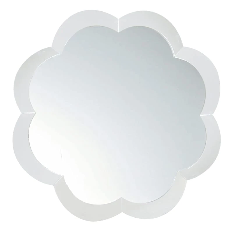 Grace Mitchell Scalloped Edge Glass Wall Mirror, 32" 3 Grace Mitchell Scalloped Edge Glass Wall Mirror, 32"