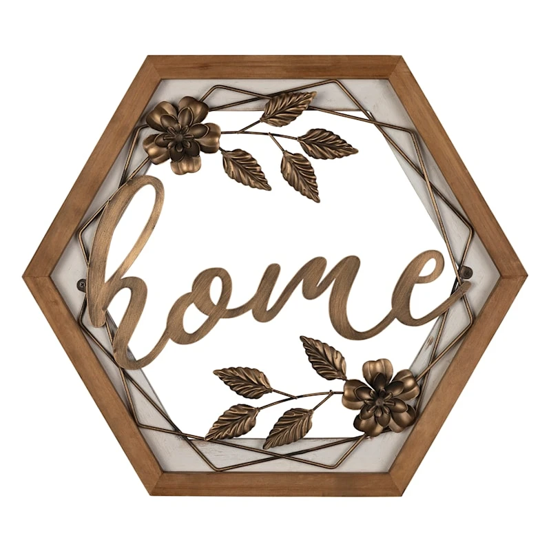 Grace Mitchell Wood & Metal Home Cutout Wall Sign, 16x14 3 Grace Mitchell Wood & Metal Home Cutout Wall Sign, 16x14