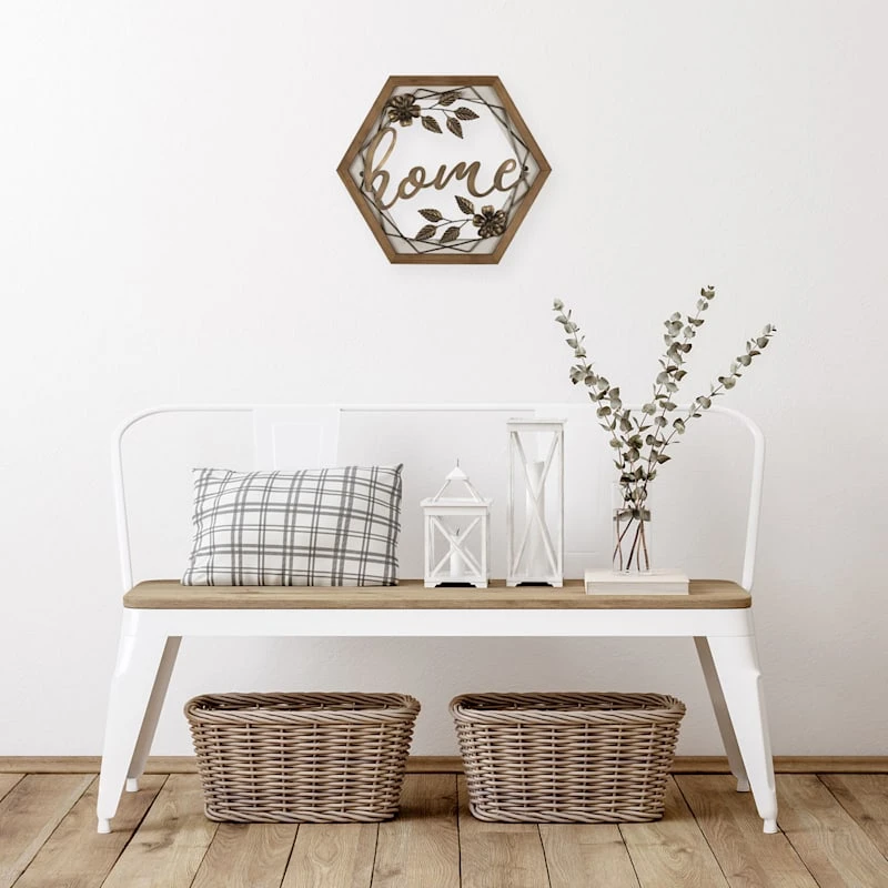 Grace Mitchell Wood & Metal Home Cutout Wall Sign, 16x14 4 Grace Mitchell Wood & Metal Home Cutout Wall Sign, 16x14 - Image 2