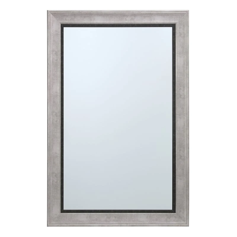 Grey & Black Framed Wall Mirror, 24x36 3 Grey & Black Framed Wall Mirror, 24x36